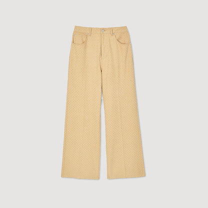 Sandro Rhinestone-embellished jeans Sand