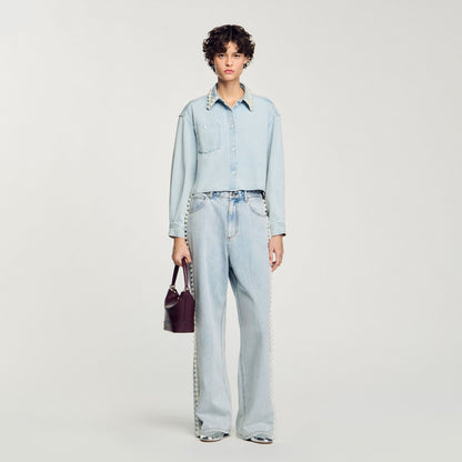 Sandro Beaded jeans Light Bu Jean