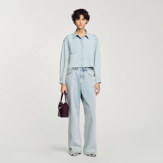 Sandro Beaded jeans Light Bu Jean