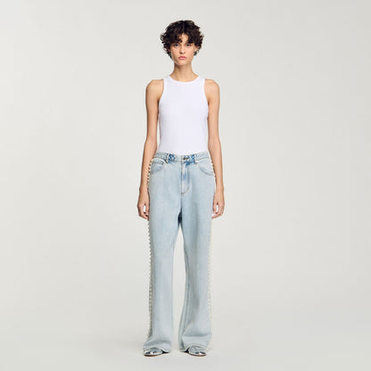 Sandro Beaded jeans Light Bu Jean
