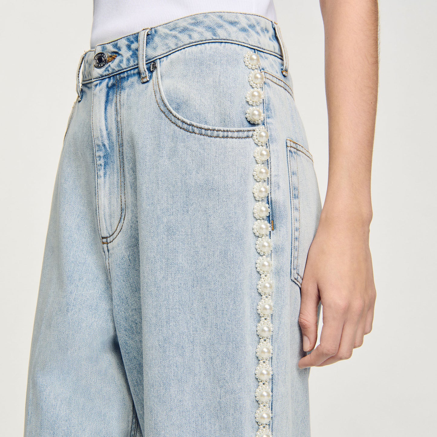 Sandro Beaded jeans Light Bu Jean