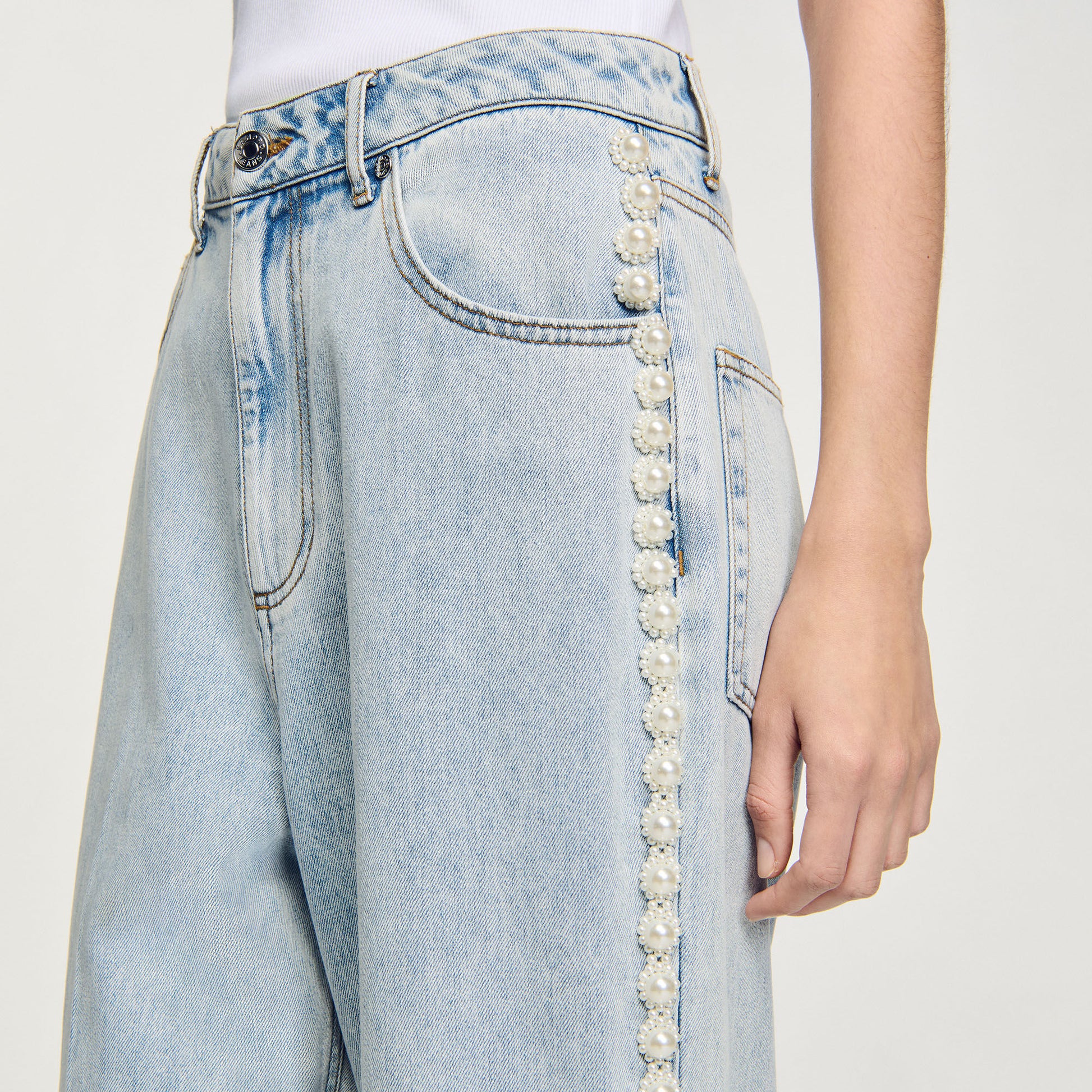 Sandro Beaded jeans Light Bu Jean