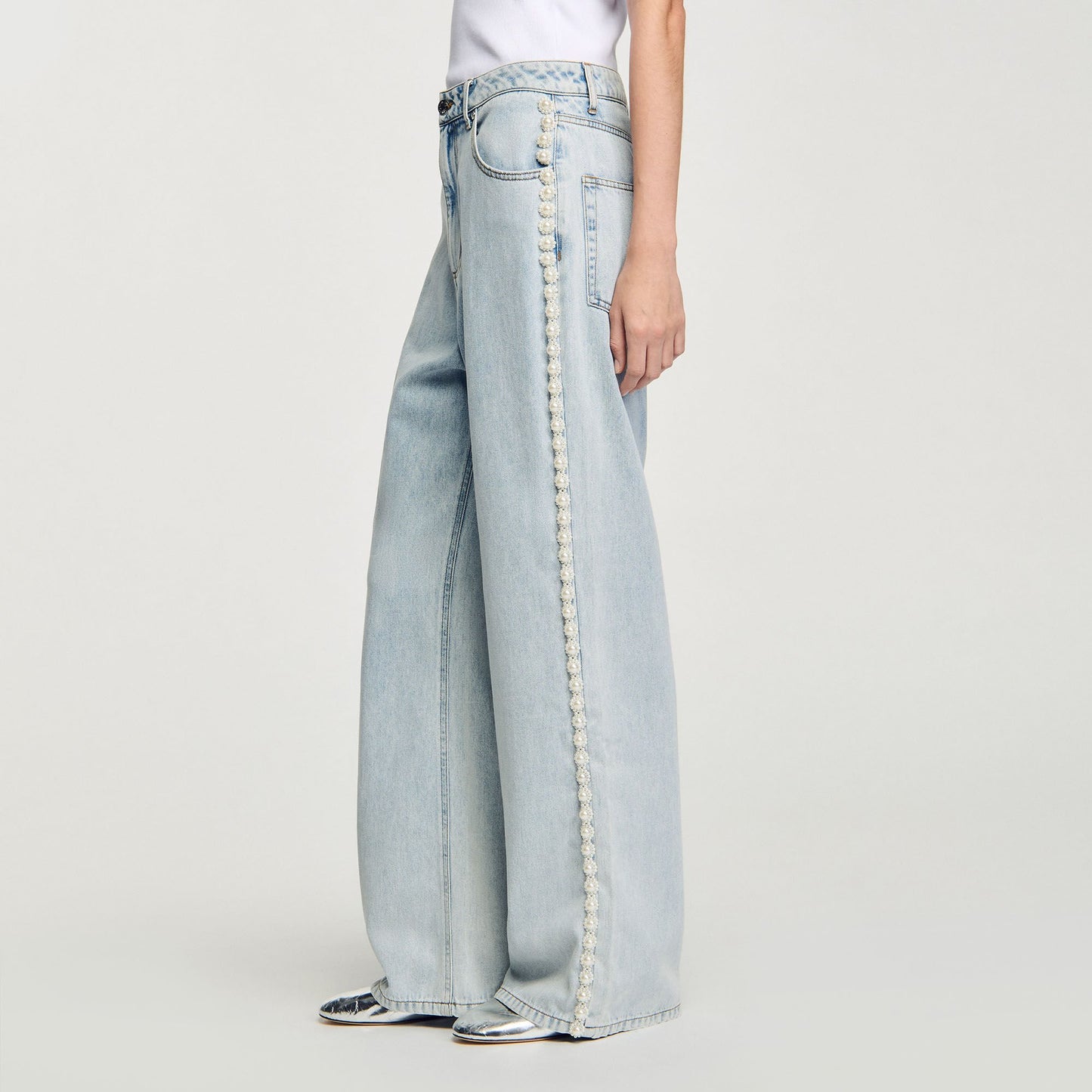 Sandro Beaded jeans Light Bu Jean