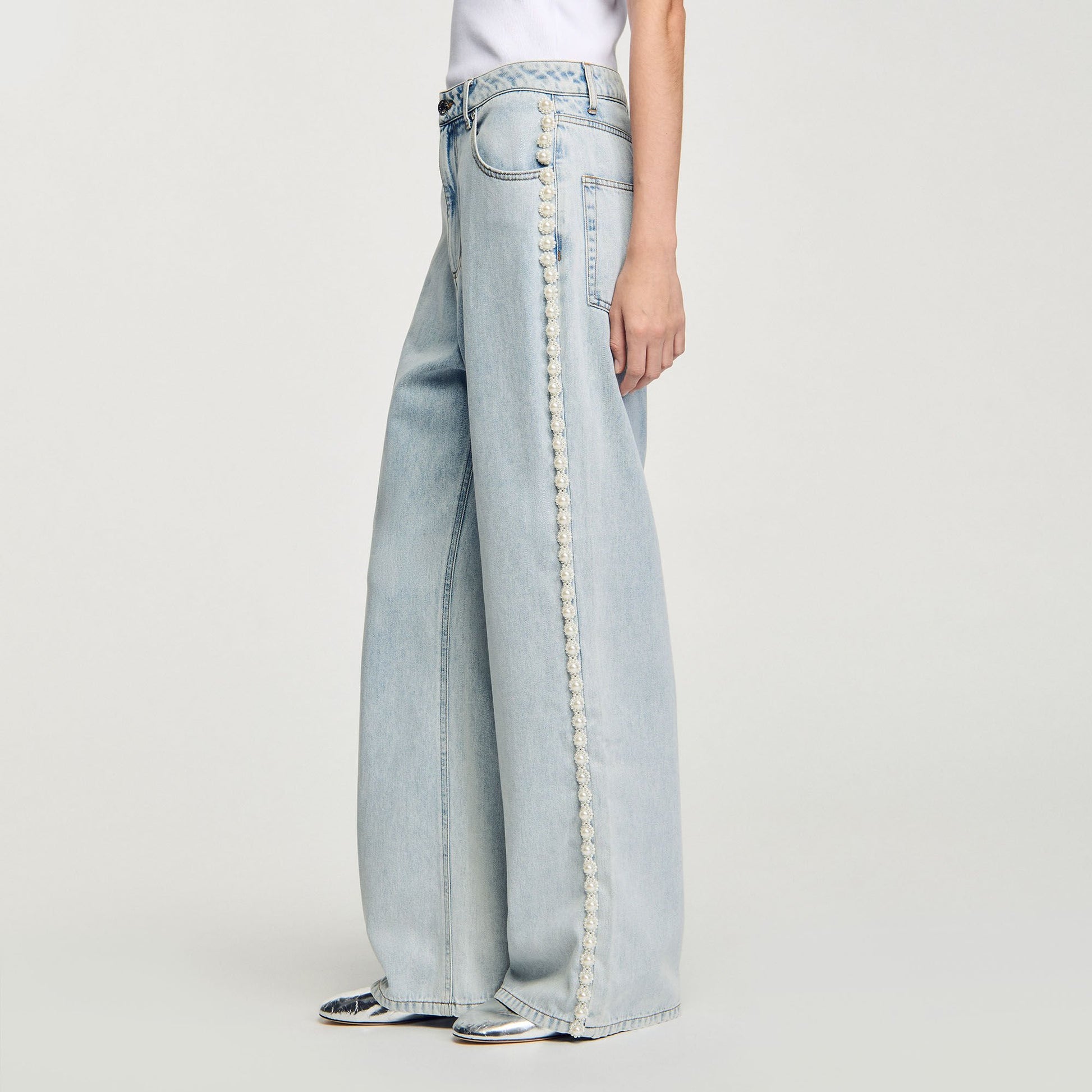 Sandro Beaded jeans Light Bu Jean