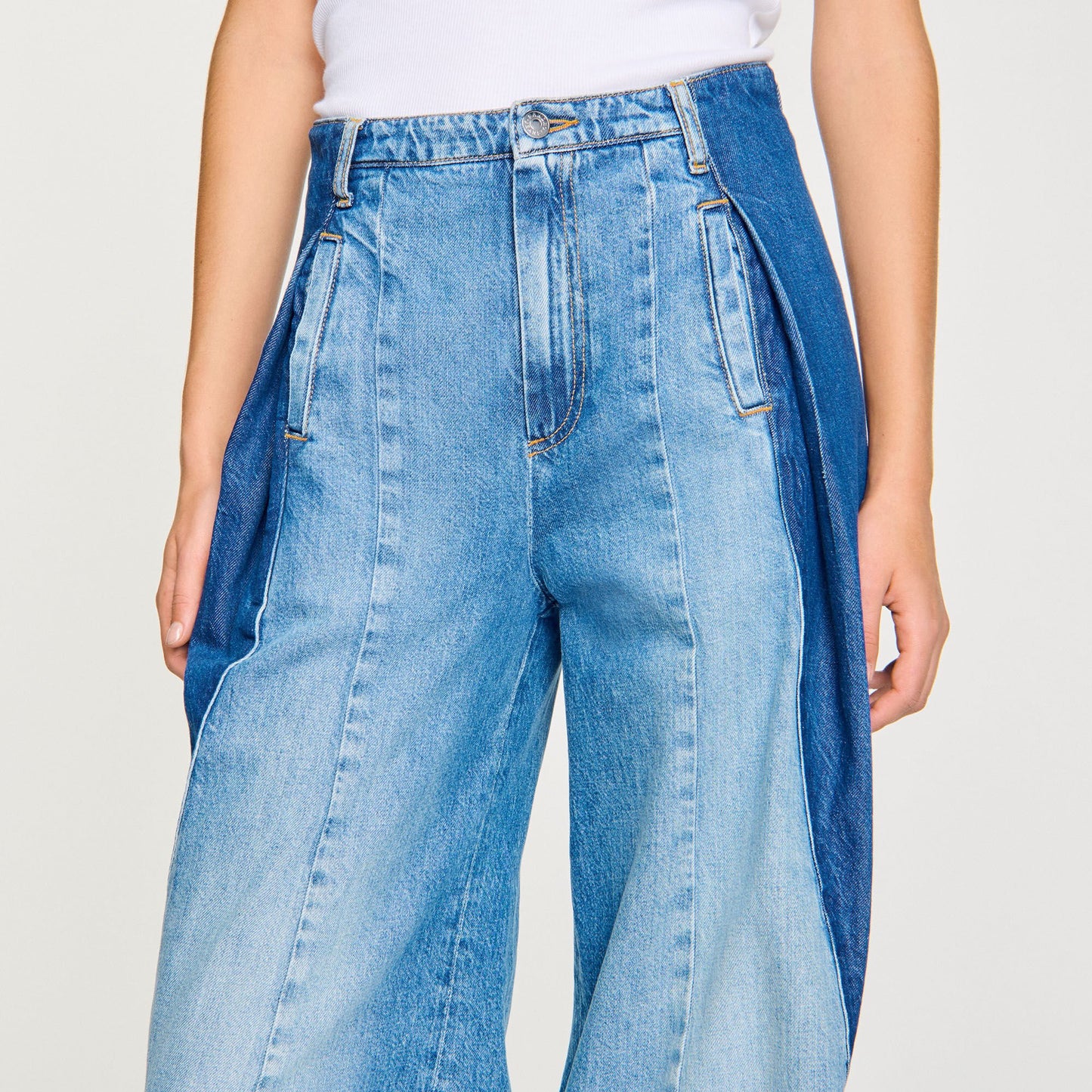 Sandro Jeans with contrasting panels Blue Jean
