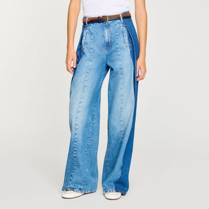 Sandro Jeans with contrasting panels Blue Jean