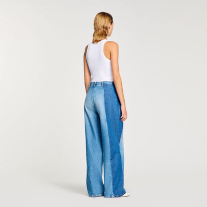 Sandro Jeans with contrasting panels Blue Jean