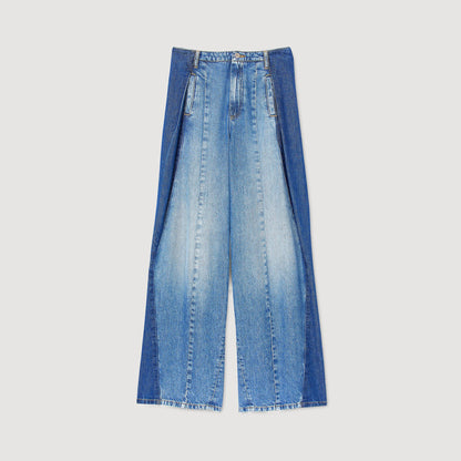 Sandro Jeans with contrasting panels Blue Jean