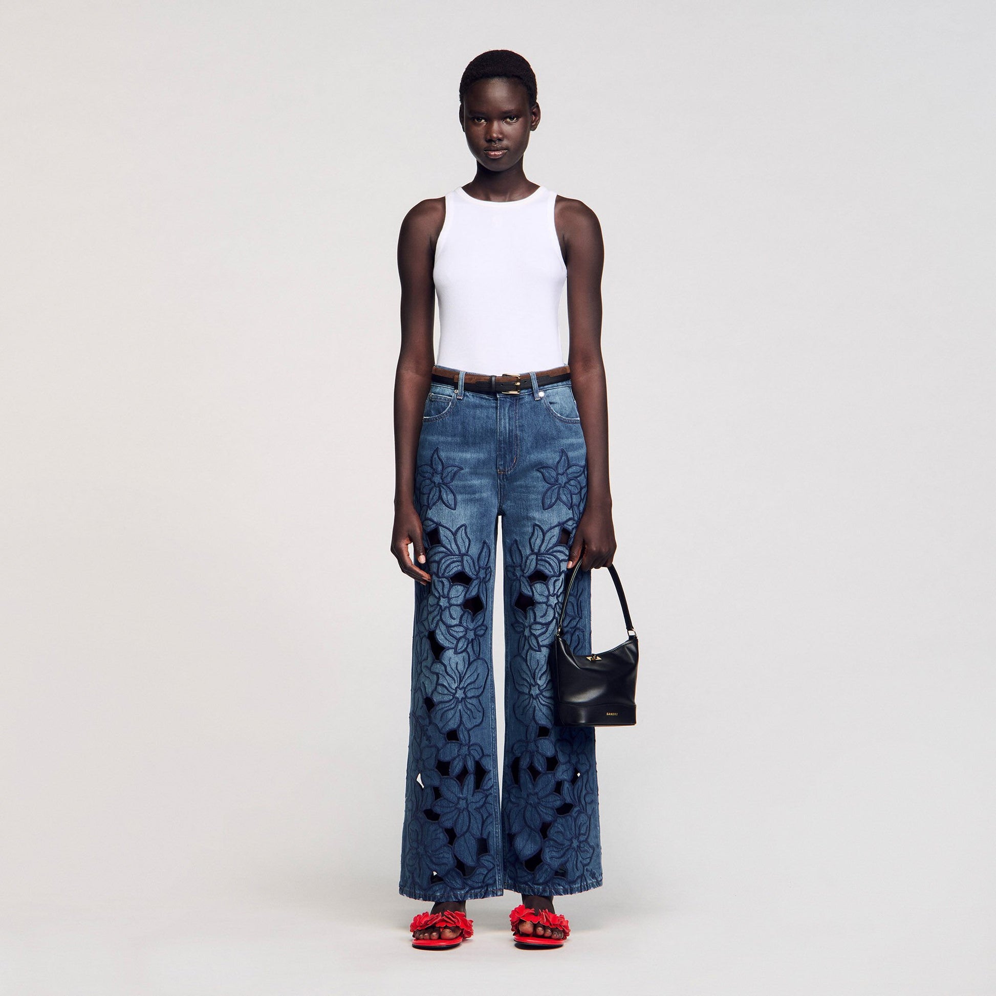 Sandro Embroidered jeans Blue Jean
