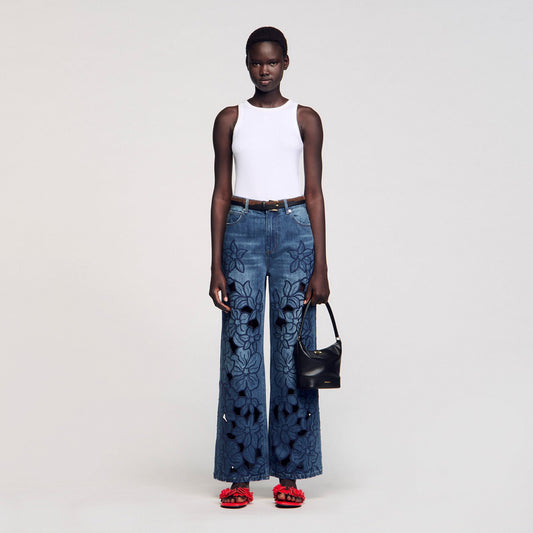 Sandro Embroidered jeans Blue Jean