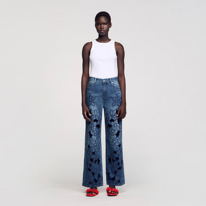 Sandro Embroidered jeans Blue Jean