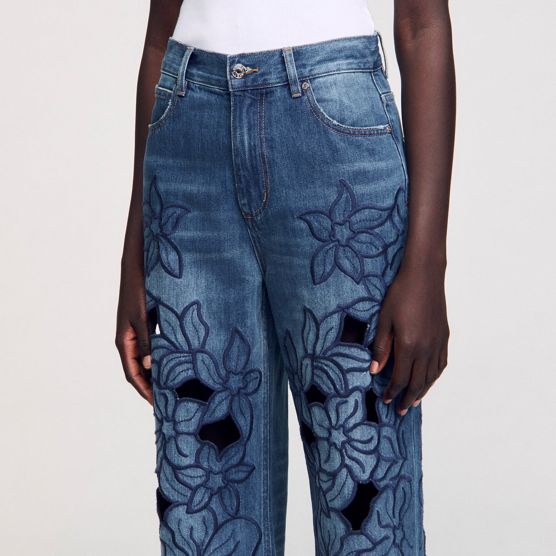 Sandro Embroidered jeans Blue Jean