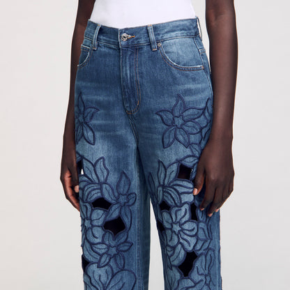Sandro Embroidered jeans Blue Jean