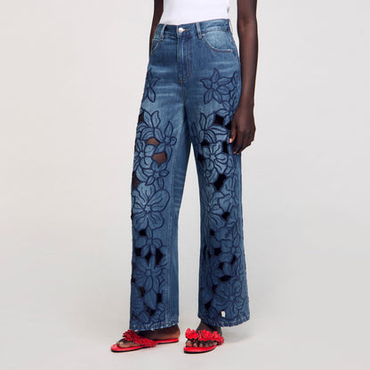 Sandro Embroidered jeans Blue Jean