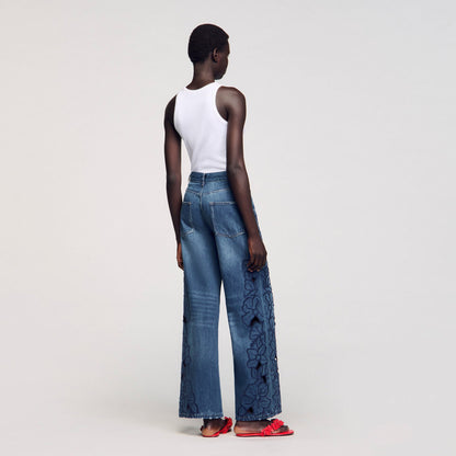 Sandro Embroidered jeans Blue Jean