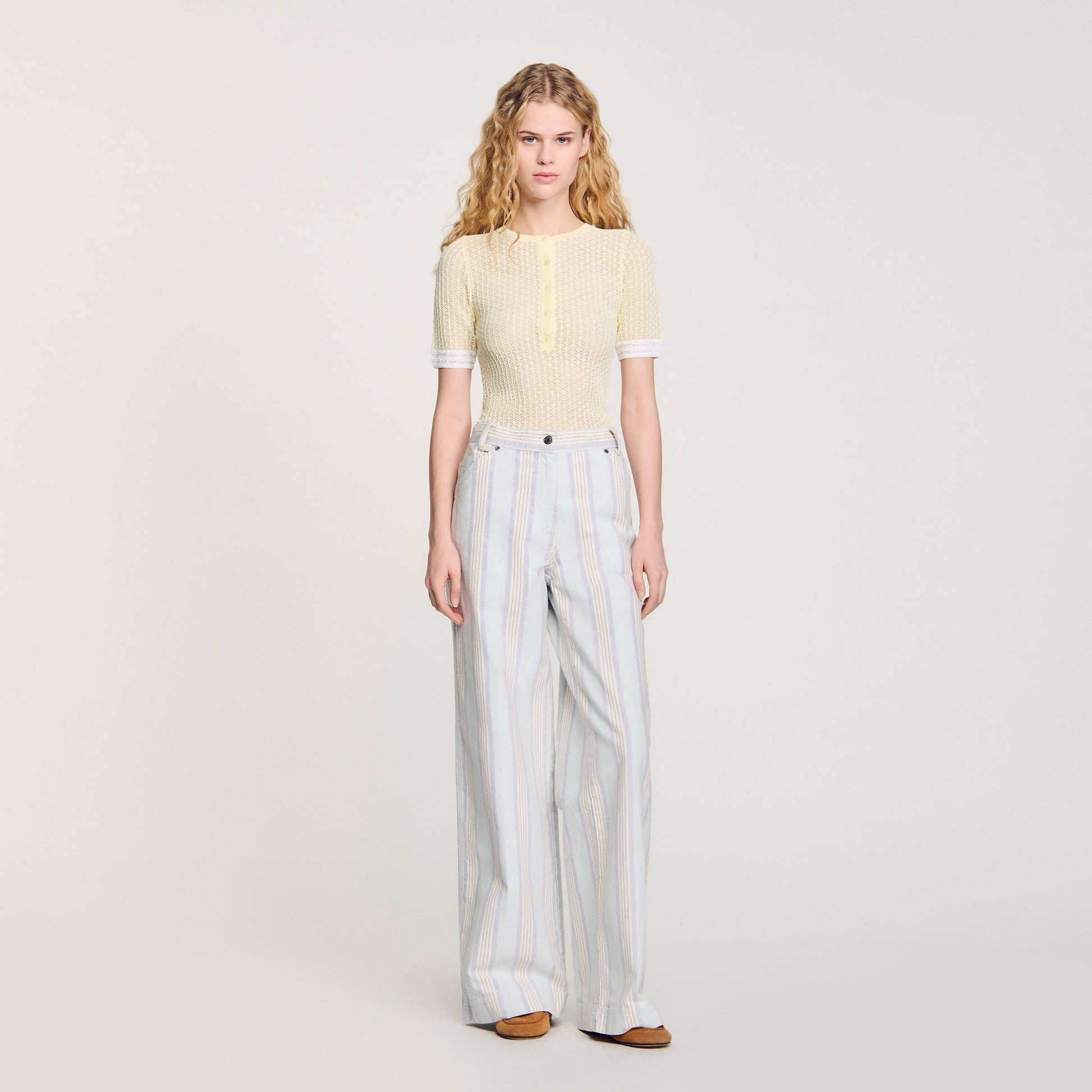Sandro Striped jeans Blue