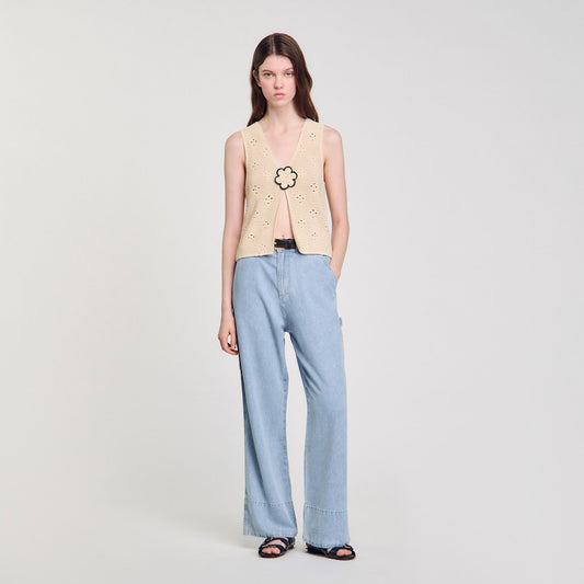 Sandro Wide-leg jeans Blue Jean