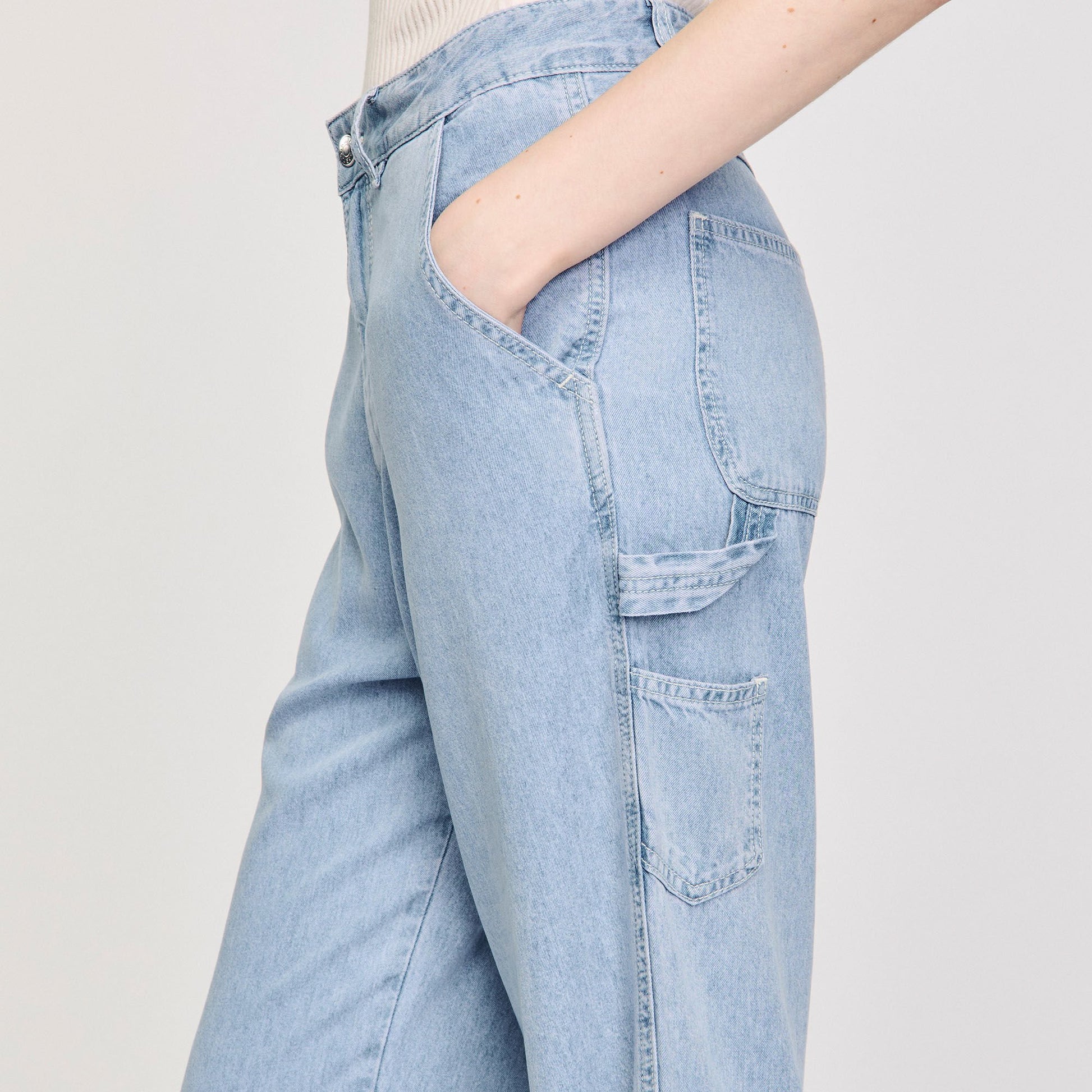 Sandro Wide-leg jeans Blue Jean