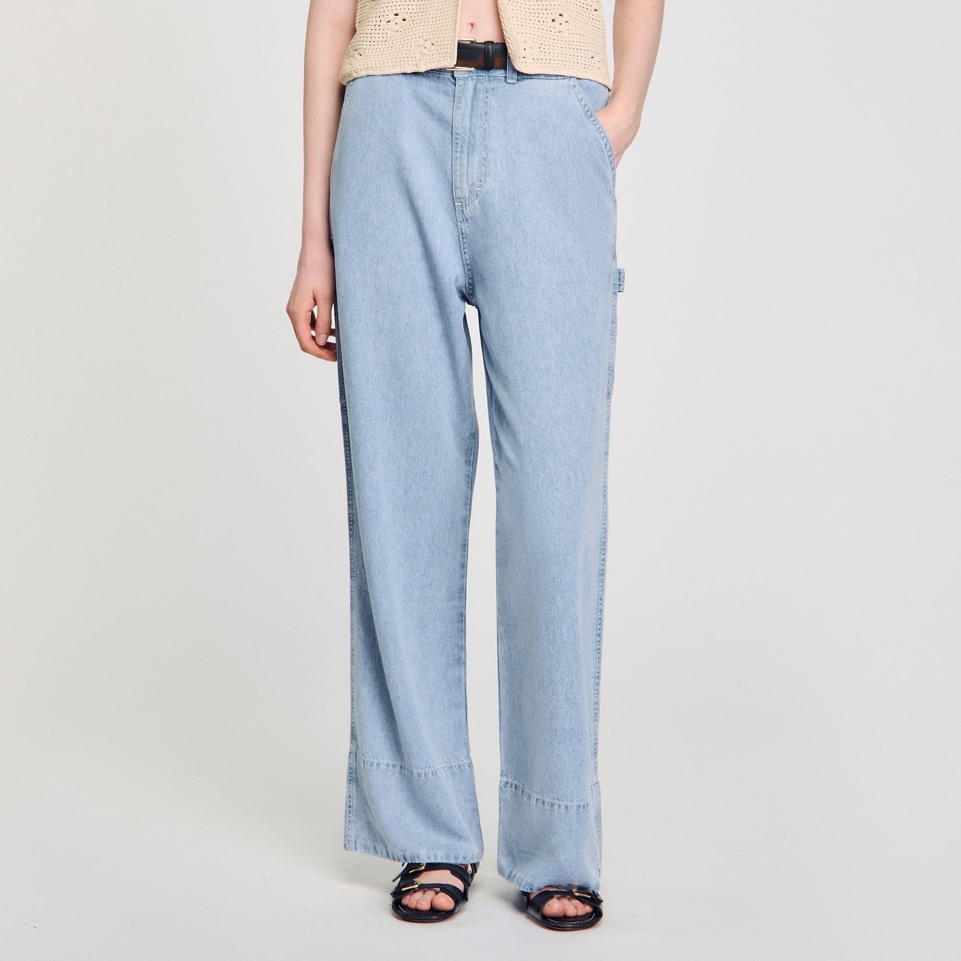 Sandro Wide-leg jeans Blue Jean