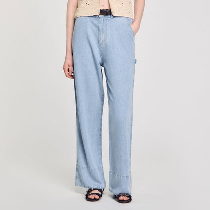 Sandro Wide-leg jeans Blue Jean