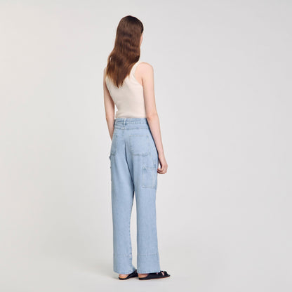 Sandro Wide-leg jeans Blue Jean