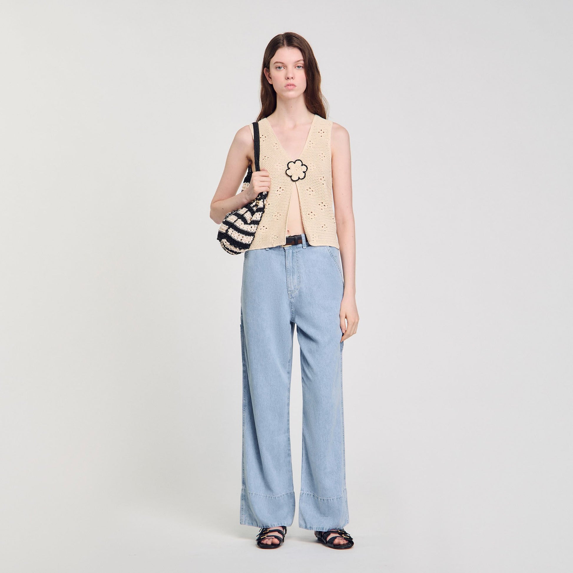 Sandro Wide-leg jeans Blue Jean