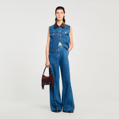 Sandro Wide-leg jeans Blue Jean