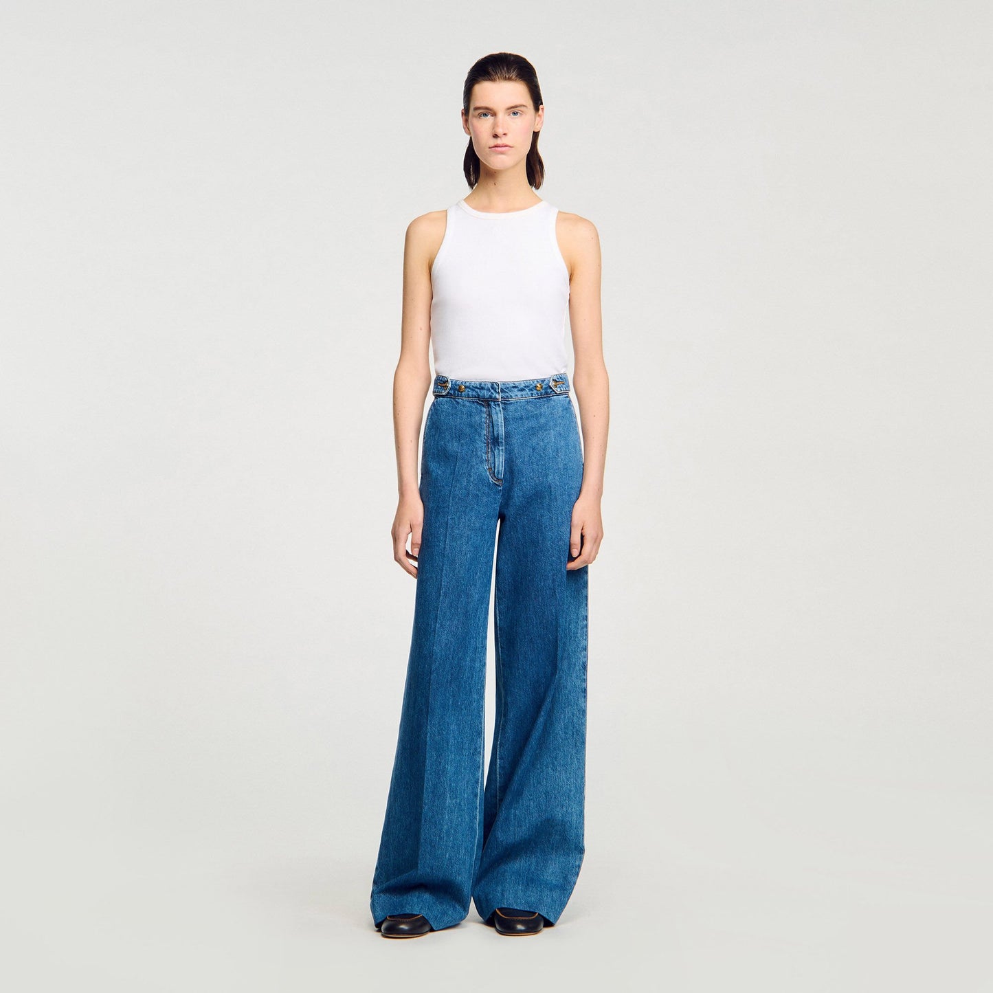 Sandro Wide-leg jeans Blue Jean