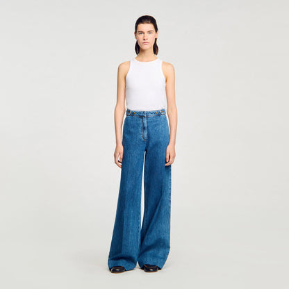 Sandro Wide-leg jeans Blue Jean
