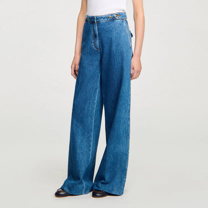 Sandro Wide-leg jeans Blue Jean