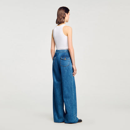 Sandro Wide-leg jeans Blue Jean