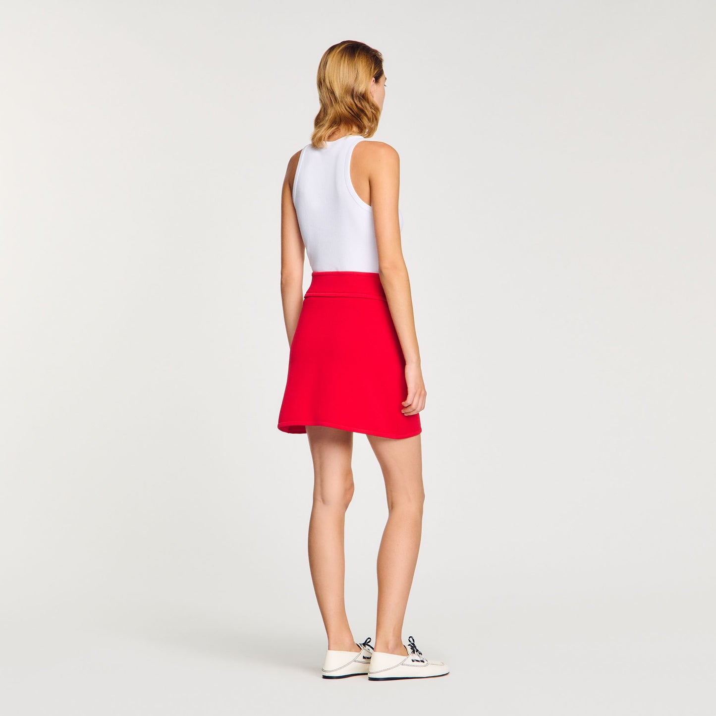 Sandro Mini knit skirt Red