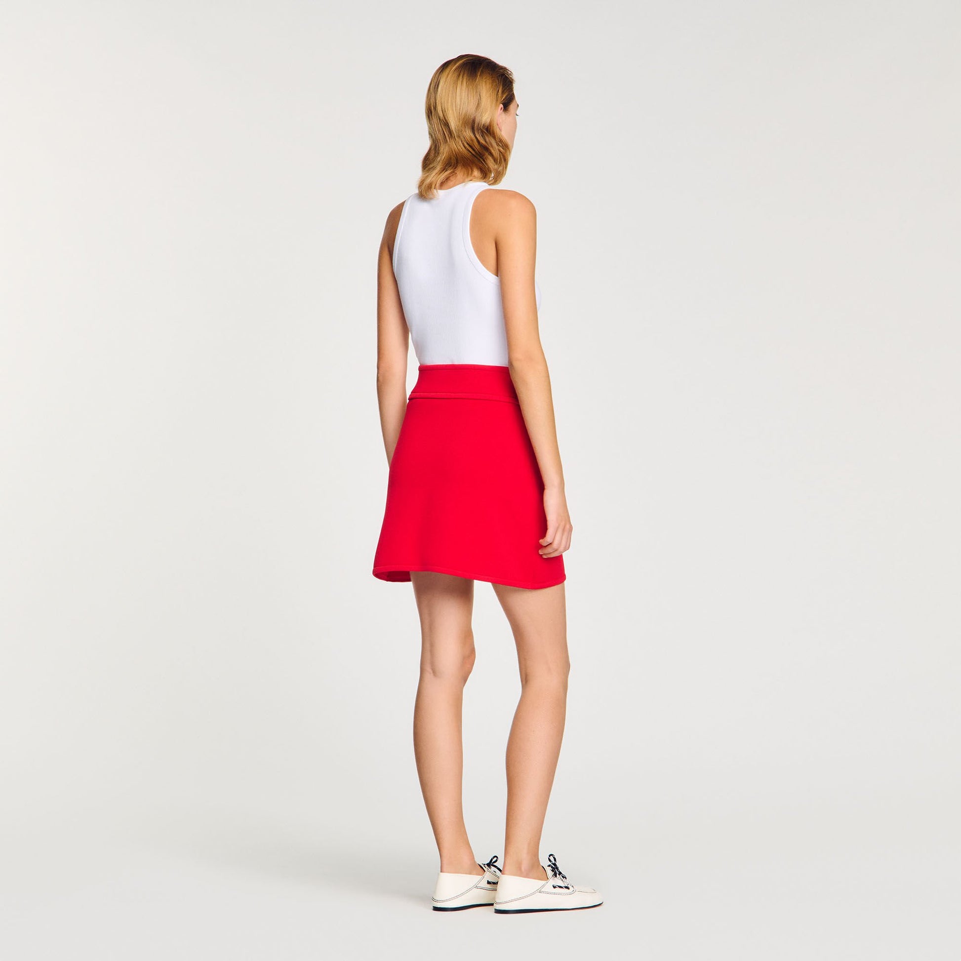 Sandro Mini knit skirt Red