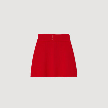 Sandro Mini knit skirt Red