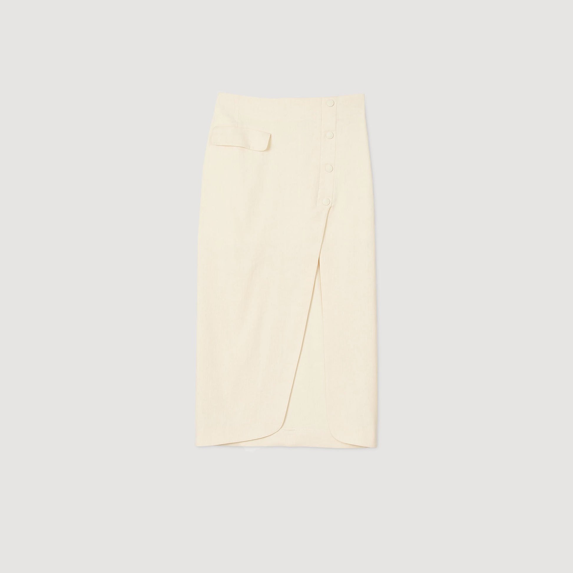 Sandro Maxi slit skirt Ecru