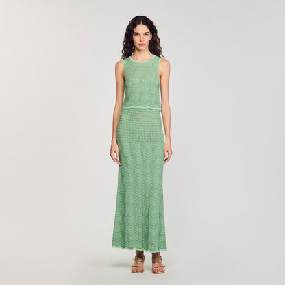 Sandro Maxi knit skirt Mint