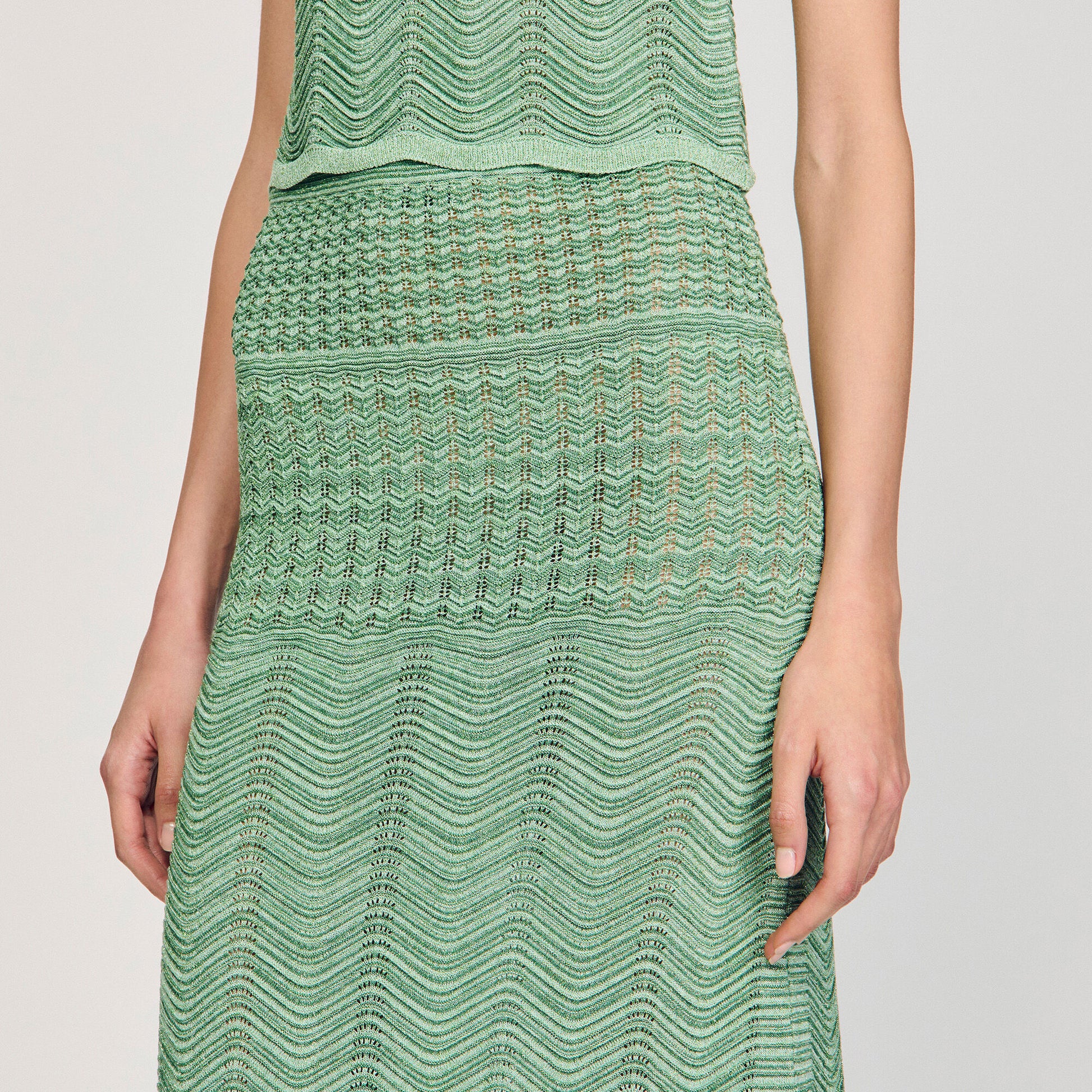 Sandro Maxi knit skirt Mint