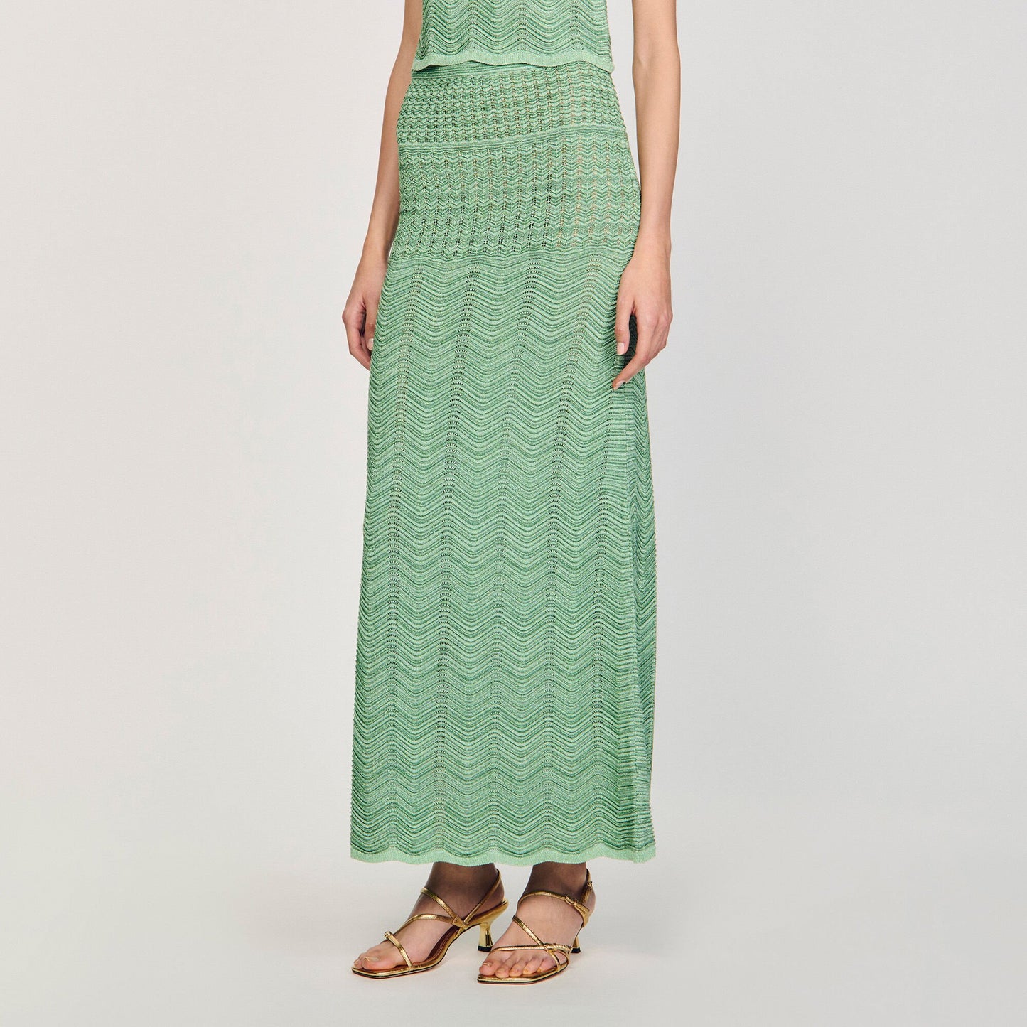Sandro Maxi knit skirt Mint