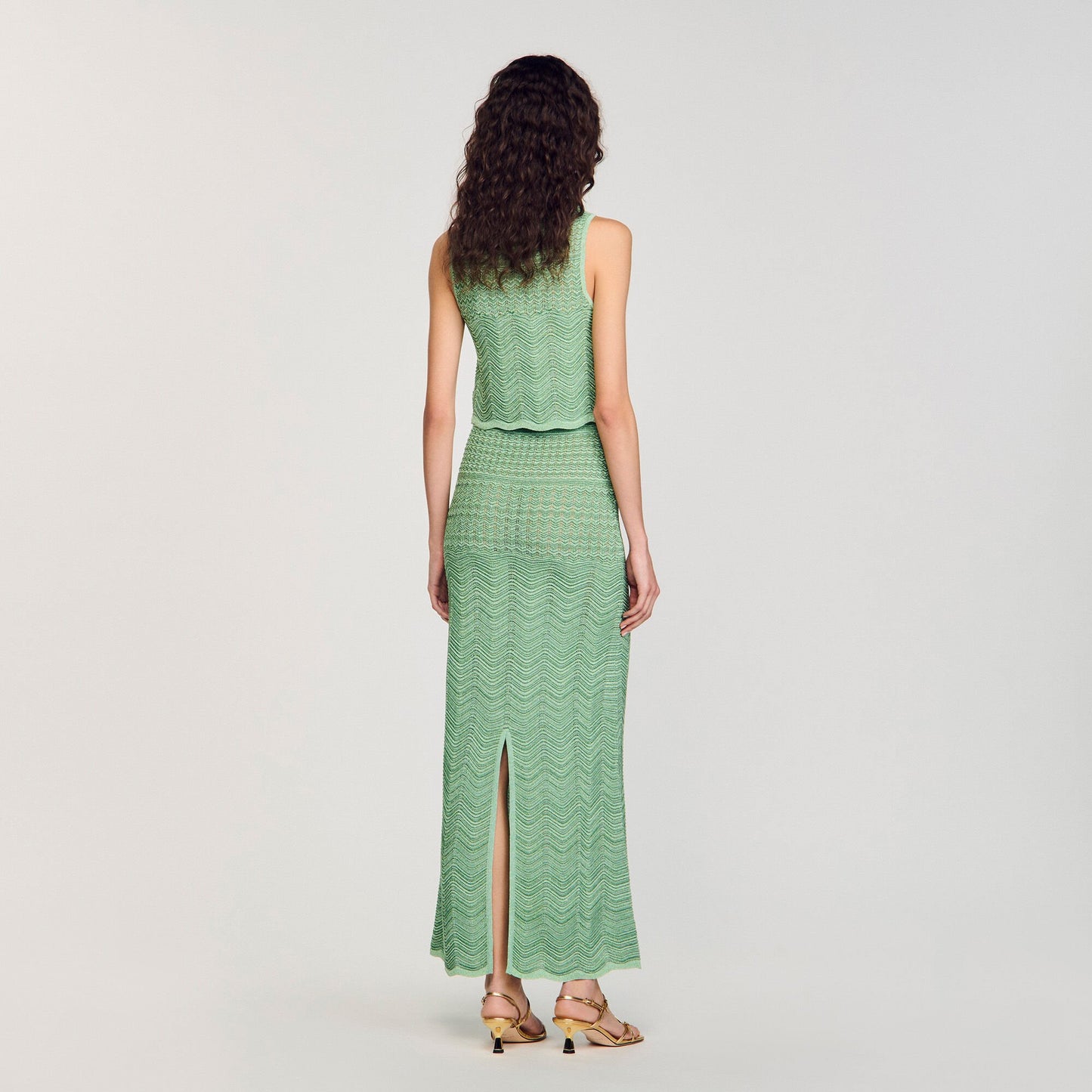 Sandro Maxi knit skirt Mint