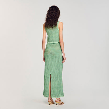 Sandro Maxi knit skirt Mint