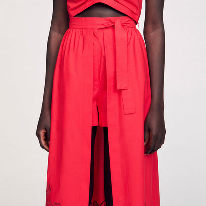 Sandro Floral skort Red