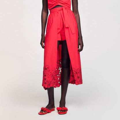 Sandro Floral skort Red