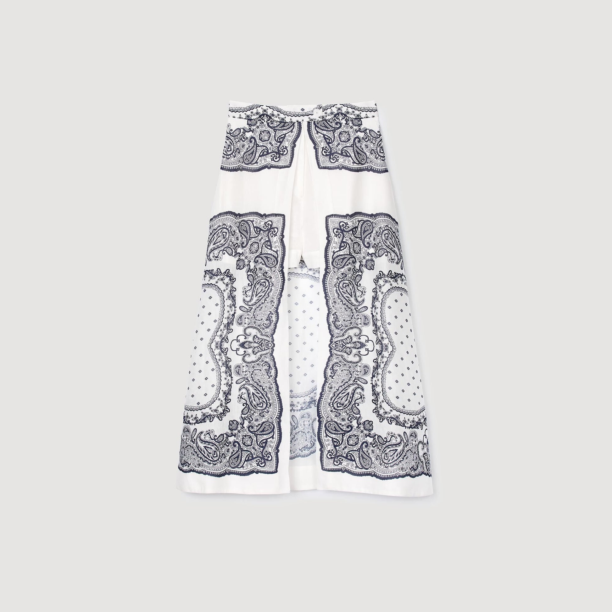Sandro Bandana-motif skirt shorts White / Blue