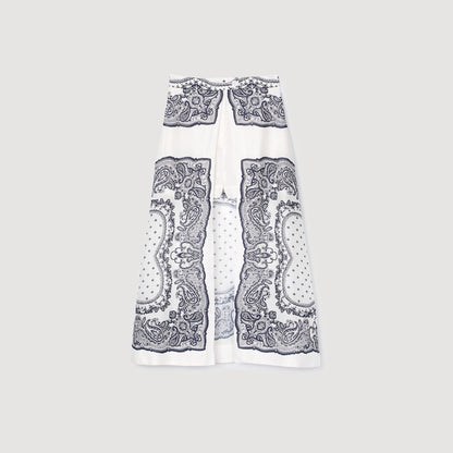 Sandro Bandana-motif skirt shorts White / Blue