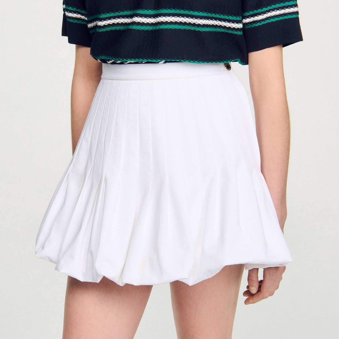Sandro Mini bubble skirt White