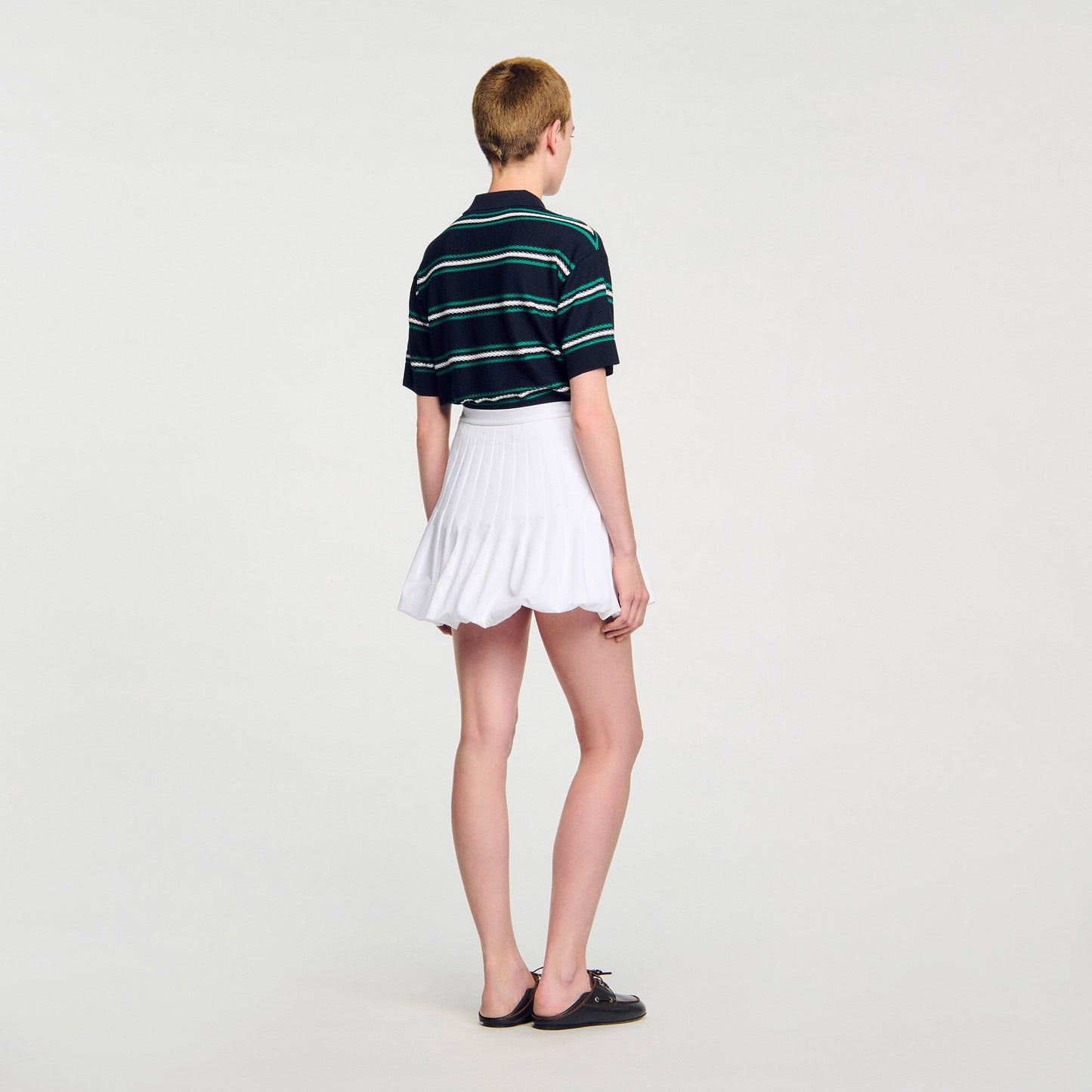 Sandro Mini bubble skirt White