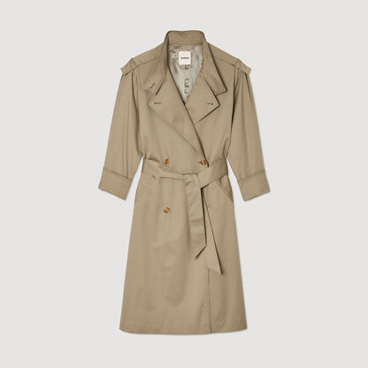 Sandro Belted trench coat Olive Green