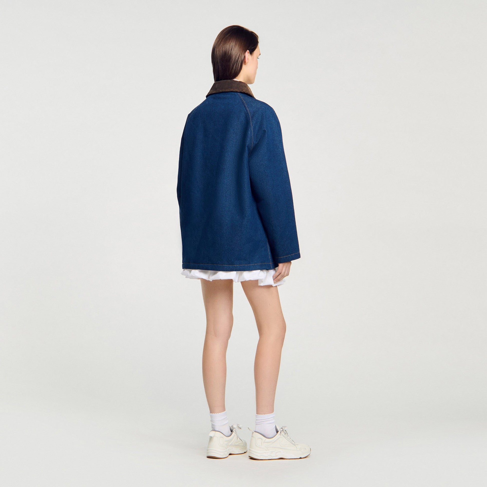 Sandro Denim workwear jacket Blue Jean