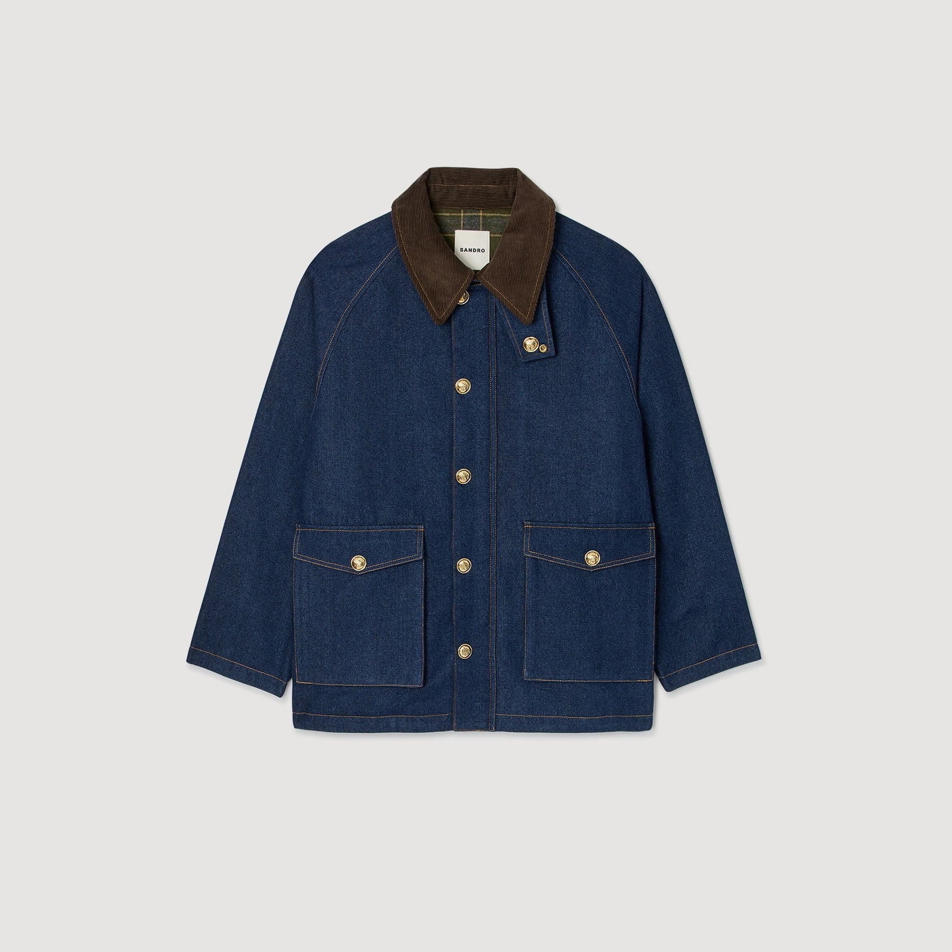 Sandro Denim workwear jacket Blue Jean