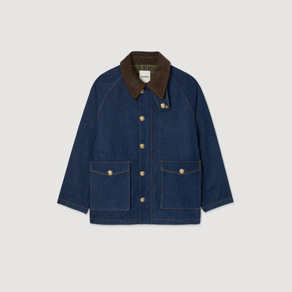 Sandro Denim workwear jacket Blue Jean